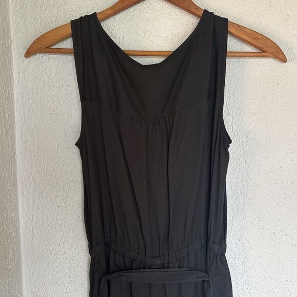 Gap Black Tie Waist Pants Wide Leg Cropped Romper NWT Size XS - Picture 9 of 11